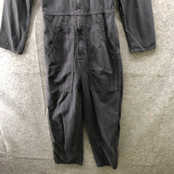 Mother The Specialist Jumpsuit Womens XS Gray Long Sleeve Ankle Faded Black - Picture 4 of 14